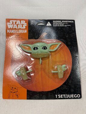 Star Wars Grogu Pumpkin Push Ins Mandalorian Halloween Decor Kit NWT